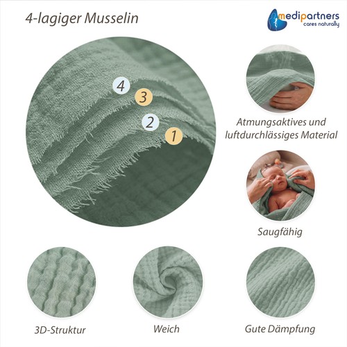 Einschlagdecke baby 85x85cm - einschlagdecke,